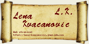 Lena Kvačanović vizit kartica